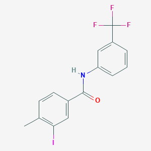 molecular formula C15H11F3INO B3058222 3-碘-4-甲基-N-(3-(三氟甲基)苯基)苯甲酰胺 CAS No. 884600-93-5
