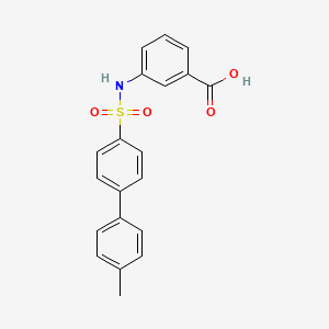 molecular formula C20H17NO4S B3058235 3-[(4'-Methyl[1,1'-biphenyl]-4-sulfonyl)amino]benzoic acid CAS No. 885269-85-2