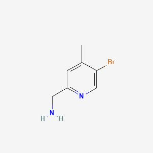 molecular formula C7H9BrN2 B3058255 (5-Bromo-4-methylpyridin-2-yl)methanamine CAS No. 886364-90-5