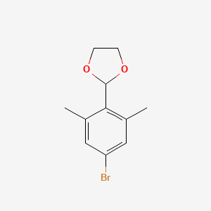 molecular formula C11H13BrO2 B3058264 2-(4-Bromo-2,6-dimethylphenyl)-1,3-dioxolane CAS No. 88679-81-6