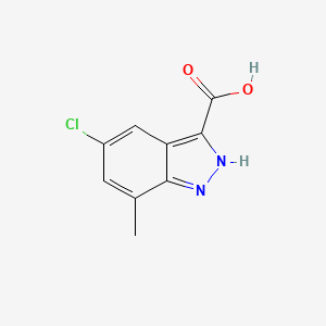 molecular formula C9H7ClN2O2 B3058280 5-Chloro-7-methyl-1H-indazole-3-carboxylic acid CAS No. 887578-97-4