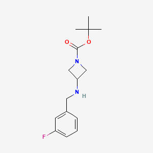 molecular formula C15H21FN2O2 B3058281 tert-Butyl 3-((3-fluorobenzyl)amino)azetidine-1-carboxylate CAS No. 887580-20-3