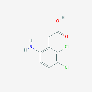 molecular formula C8H7Cl2NO2 B3058284 2-(6-Amino-2,3-dichlorophenyl)acetic acid CAS No. 887584-71-6