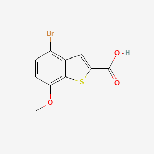 molecular formula C10H7BrO3S B3058296 4-溴-7-甲氧基苯并[b]噻吩-2-甲酸 CAS No. 88791-16-6