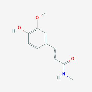 molecular formula C11H13NO3 B3058310 2-Propenamide, 3-(4-hydroxy-3-methoxyphenyl)-N-methyl-, (E)- CAS No. 88865-52-5