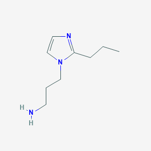 molecular formula C9H17N3 B3058317 1H-Imidazole-1-propanamine, 2-propyl- CAS No. 88933-44-2