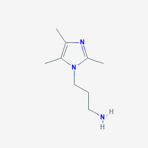 molecular formula C9H17N3 B3058318 3-(2,4,5-Trimethyl-1H-imidazol-1-yl)propan-1-amine CAS No. 88933-46-4