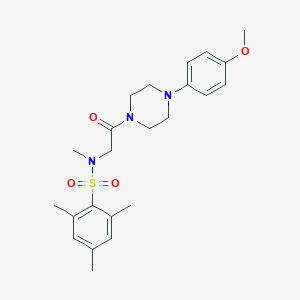N-{2-[4-(4-methoxyphenyl)piperazin-1-yl]-2-oxoethyl}-N,2,4,6-tetramethylbenzenesulfonamide