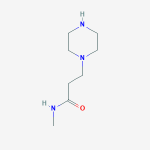 molecular formula C8H17N3O B3058334 1-Piperazinepropanamide,N-methyl- CAS No. 89009-58-5