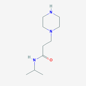 molecular formula C10H21N3O B3058335 3-(piperazin-1-yl)-N-(propan-2-yl)propanamide CAS No. 89009-61-0