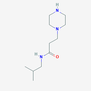 molecular formula C11H23N3O B3058336 N-(2-methylpropyl)-3-(piperazin-1-yl)propanamide CAS No. 89009-63-2