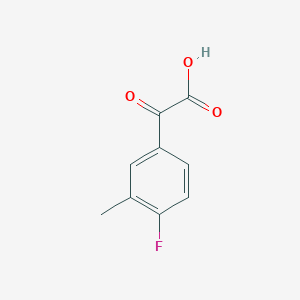 molecular formula C9H7FO3 B3058340 (4-Fluoro-3-methylphenyl)glyoxylic acid CAS No. 890097-97-9