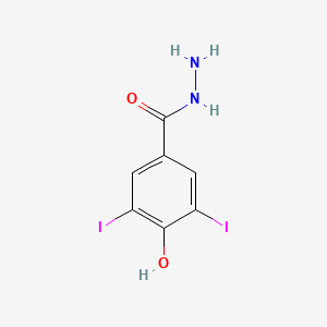 molecular formula C7H6I2N2O2 B3058341 4-Hydroxy-3,5-diiodobenzohydrazide CAS No. 89011-17-6