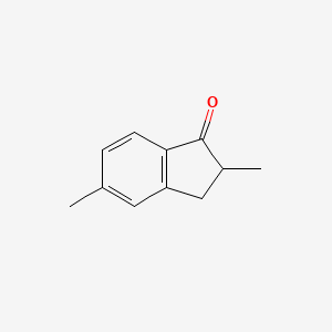 molecular formula C11H12O B3058348 1H-Inden-1-one, 2,3-dihydro-2,5-dimethyl- CAS No. 89044-48-4