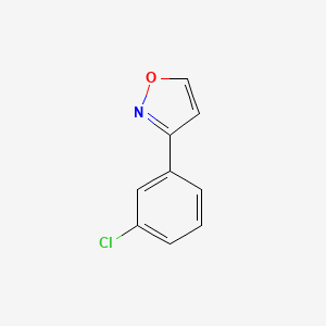 molecular formula C9H6ClNO B3058349 异恶唑，3-(3-氯苯基)- CAS No. 89047-06-3