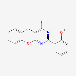 Phenol, 2-(4-methyl-5H-[1]benzopyrano[2,3-d]pyrimidin-2-yl)-