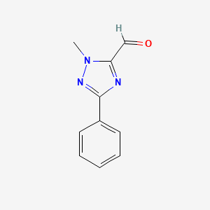molecular formula C10H9N3O B3058354 1-甲基-3-苯基-1H-1,2,4-三唑-5-甲醛 CAS No. 89060-36-6