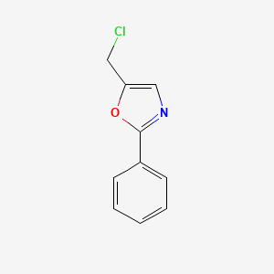 molecular formula C10H8ClNO B3058360 Oxazole, 5-(chloromethyl)-2-phenyl- CAS No. 89102-78-3