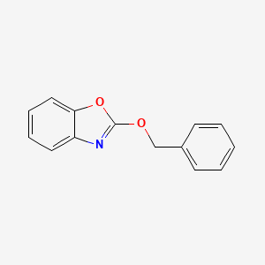 molecular formula C14H11NO2 B3058363 Benzoxazole, 2-(phenylmethoxy)- CAS No. 89114-16-9