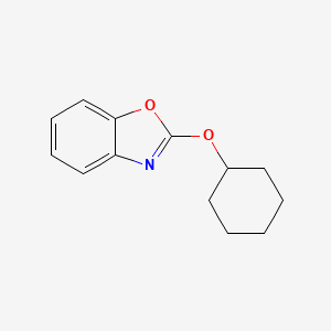 molecular formula C13H15NO2 B3058364 Benzoxazole, 2-(cyclohexyloxy)- CAS No. 89114-23-8