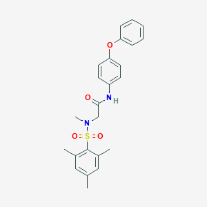 molecular formula C24H26N2O4S B305839 2-[(mesitylsulfonyl)(methyl)amino]-N-(4-phenoxyphenyl)acetamide 