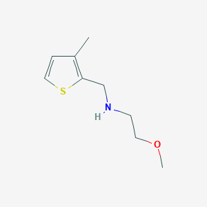 molecular formula C9H15NOS B3058391 2-methoxy-N-[(3-methylthiophen-2-yl)methyl]ethanamine CAS No. 892571-49-2