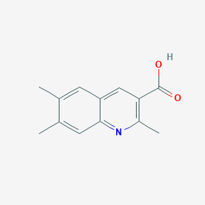 molecular formula C13H13NO2 B3058405 2,6,7-Trimethylquinoline-3-carboxylic acid CAS No. 892874-85-0