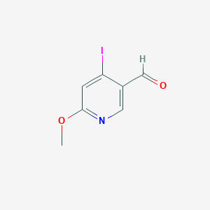 molecular formula C7H6INO2 B3058414 4-Iodo-6-methoxynicotinaldehyde CAS No. 893566-85-3