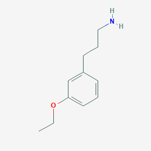 molecular formula C11H17NO B3058417 Benzenepropanamine, 3-ethoxy- CAS No. 893581-95-8
