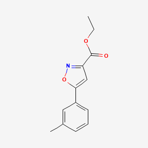 molecular formula C13H13NO3 B3058418 Ethyl 5-(m-tolyl)isoxazole-3-carboxylate CAS No. 893638-47-6