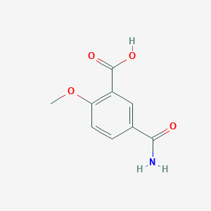 molecular formula C9H9NO4 B3058420 5-Carbamoyl-2-methoxybenzoic acid CAS No. 89366-41-6