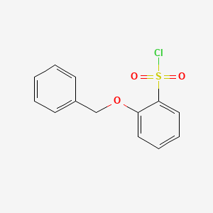 molecular formula C13H11ClO3S B3058426 Benzenesulfonyl chloride, 2-(phenylmethoxy)- CAS No. 89376-18-1