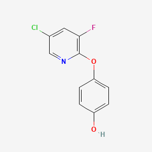molecular formula C11H7ClFNO2 B3058428 4-((5-Chloro-3-fluoro-2-pyridinyl)oxy)phenol CAS No. 89402-40-4