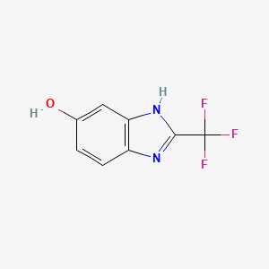 molecular formula C8H5F3N2O B3058433 苯并咪唑-5-醇，2-(三氟甲基)- CAS No. 89426-90-4