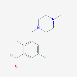 2,5-Dimethyl-3-[(4-methyl-1-piperazinyl)methyl]benzaldehyde