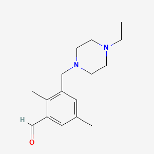 molecular formula C16H24N2O B3058436 3-[(4-Ethylpiperazin-1-yl)methyl]-2,5-dimethylbenzaldehyde CAS No. 894370-38-8