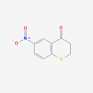 molecular formula C9H7NO3S B3058439 4H-1-Benzothiopyran-4-one, 6-nitro-2,3-dihydro- CAS No. 89444-03-1