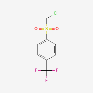 molecular formula C8H6ClF3O2S B3058447 Benzene, 1-[(chloromethyl)sulfonyl]-4-(trifluoromethyl)- CAS No. 89520-72-9
