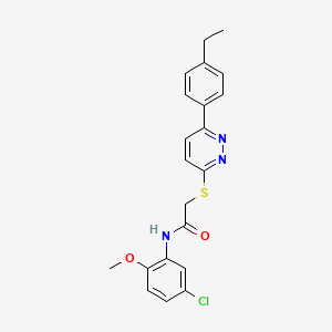 N-(5-chloro-2-methoxyphenyl)-2-[6-(4-ethylphenyl)pyridazin-3-yl]sulfanylacetamide