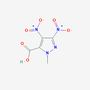 molecular formula C5H4N4O6 B3058469 1-甲基-3,4-二硝基-1H-吡唑-5-羧酸 CAS No. 89607-19-2