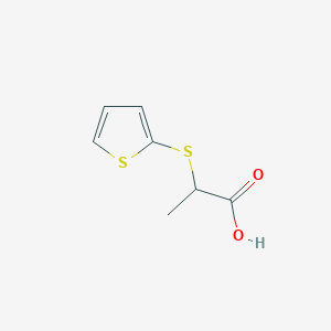 molecular formula C7H8O2S2 B3058479 2-(Thien-2-ylsulfanyl)propanoic acid CAS No. 89639-76-9