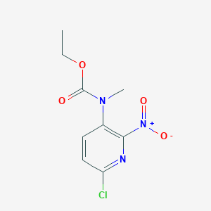molecular formula C9H10ClN3O4 B3058482 6-氯-2-硝基-3-吡啶甲基氨基甲酸乙酯 CAS No. 89660-17-3