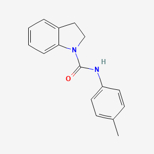 molecular formula C16H16N2O B3058491 1H-Indole-1-carboxamide, 2,3-dihydro-N-(4-methylphenyl)- CAS No. 89731-85-1