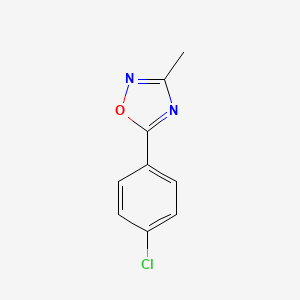molecular formula C9H7ClN2O B3058499 5-(4-Chlorophenyl)-3-methyl-1,2,4-oxadiazole CAS No. 89804-65-9