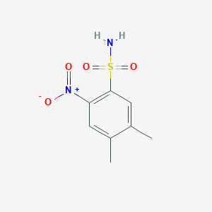 molecular formula C8H10N2O4S B3058508 4,5-Dimethyl-2-nitrobenzene-1-sulfonamide CAS No. 89840-93-7
