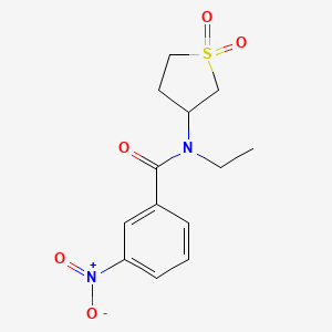 molecular formula C13H16N2O5S B3058509 N-(1,1-dioxidotetrahydrothiophen-3-yl)-N-ethyl-3-nitrobenzamide CAS No. 898405-32-8