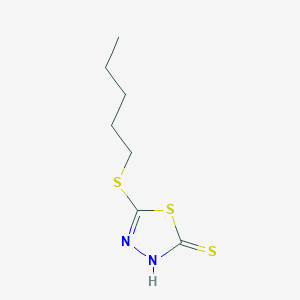 molecular formula C7H12N2S3 B3058512 5-Pentylthio-1,3,4-thiadiazole-2-thiol CAS No. 89852-45-9