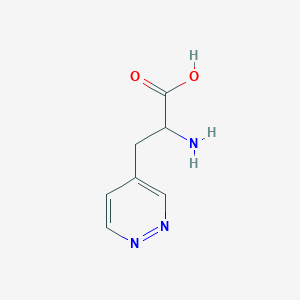 molecular formula C7H9N3O2 B3058513 4-Pyridazinealanine CAS No. 89853-76-9