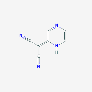 molecular formula C7H4N4 B3058517 Propanedinitrile, 2(1H)-pyrazinylidene- CAS No. 89876-59-5