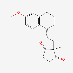 2-[2-(6-methoxy-3,4-dihydro-2H-naphthalen-1-ylidene)ethyl]-2-methylcyclopentane-1,3-dione